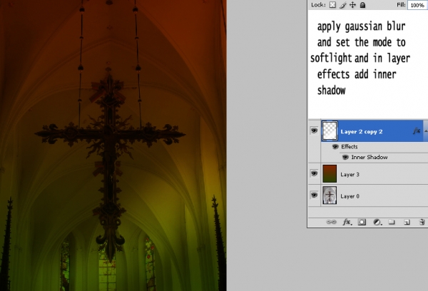 Creation of cross: Step 4